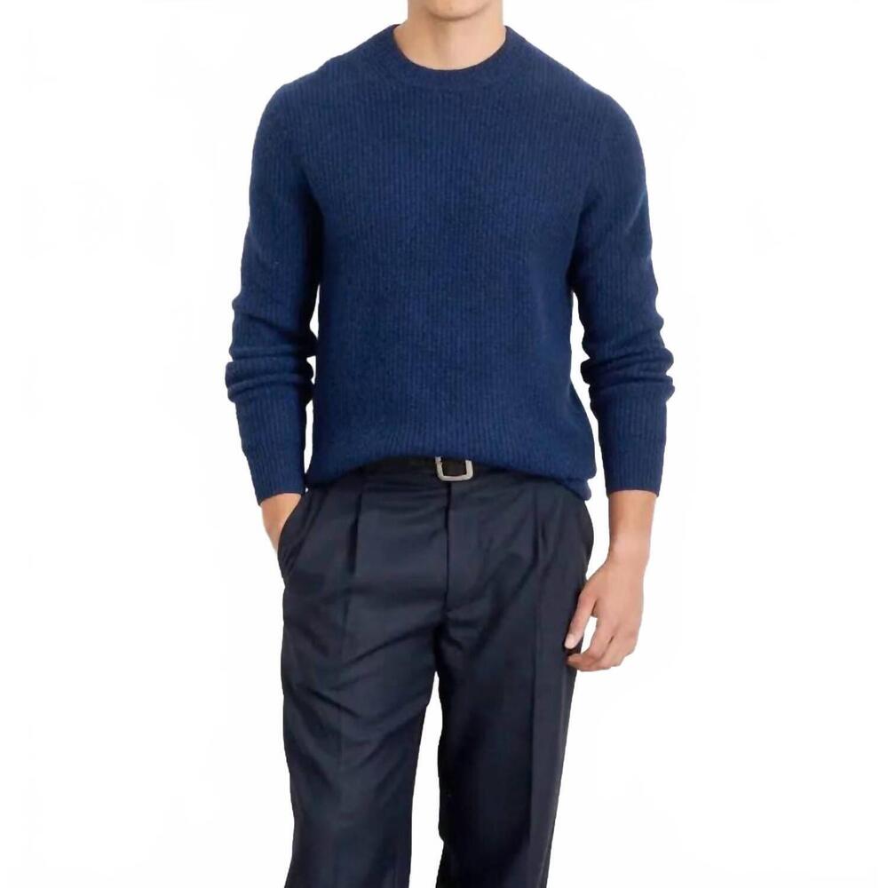 NEW ALEX MILL jordan sweater top in heather navy cashmere